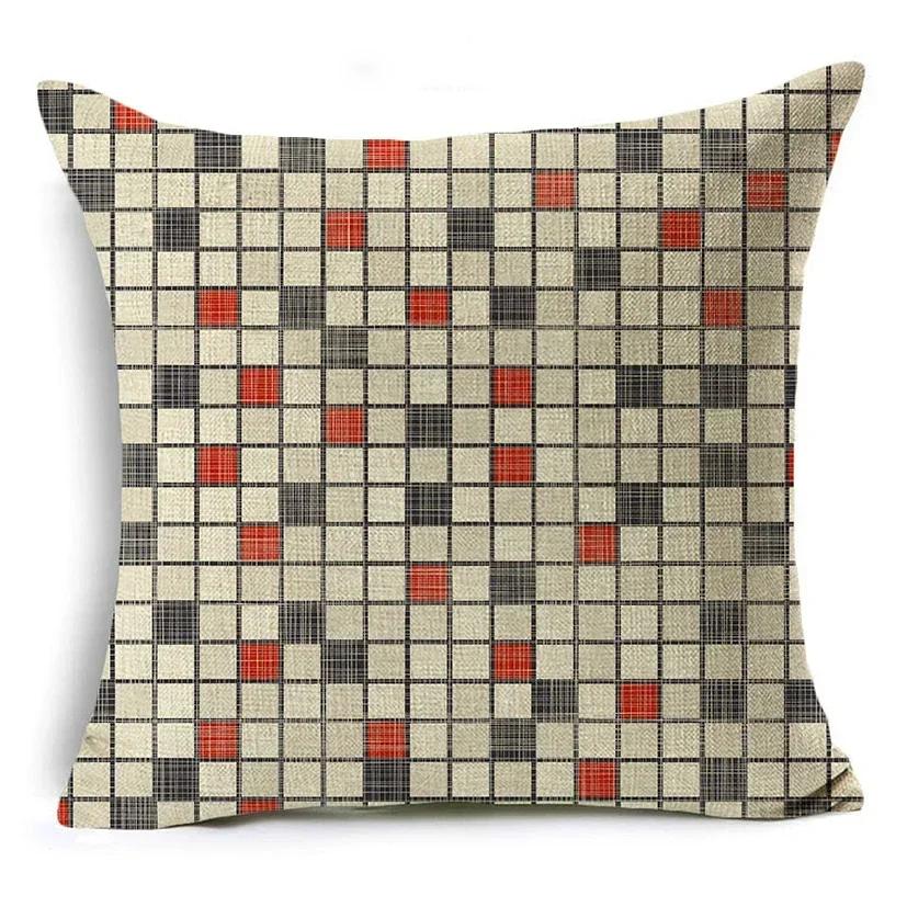 Mandala Graffiti Cushion Cover 45X45Cm Linen Decorative Pillow Cover Sofa Bed Pillow Case