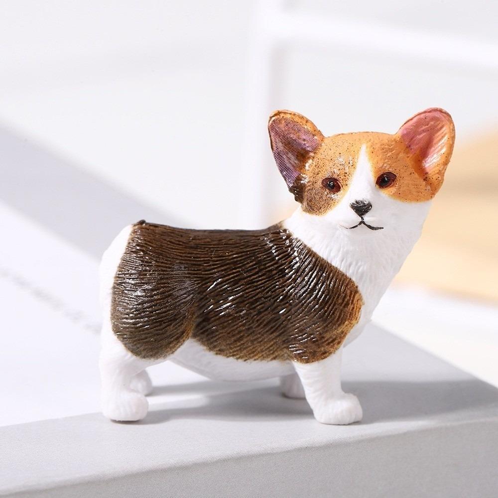 Mini Dashboard Ornament 3D Craft Aquarium Ornament Unique Mini Corgi Resin Figurine Car Decoration
