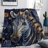 Zebra Print Flannel Blanket, High quality Comfortable for All Seasons, Home Decor, Warmth and Comfort, Perfect for Christmas Gifts