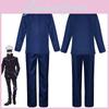 Gojo Jujutsu Kaisen Satoru Fantasia Cosplay Peruca Homem Uniforme Escolar Terno Roupa