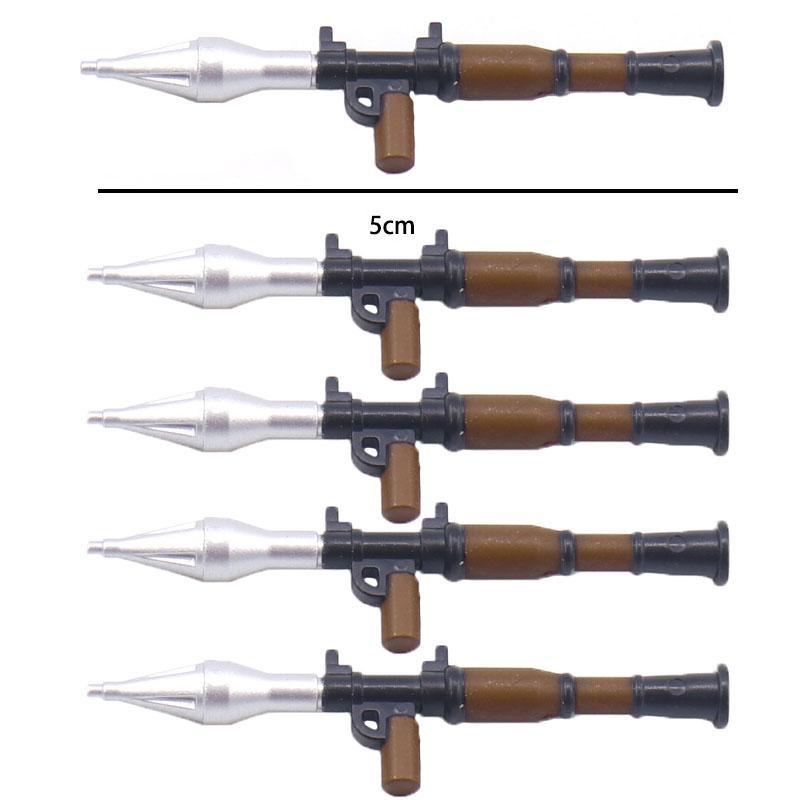 Blocuri de construcție militare din Al Doilea Război Mondial, figurine soldați, arme, echipamente, accesorii, Gatling M2 mitralieră grea, RPG, MOC, cărămizi mini