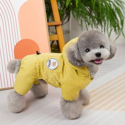 Hoodies Style Warm Winter Dog Jumpsuit Waterproof Padded Design Dog Four Legged Clothing Fleece Thicken Dog Coat Outdoor