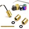AQTQAQ 1 Set Car Styling Zinc Alloy Anti-theft Sport Car Tire Valve Caps Wheel Tires Tire Stem Air Cap Airtight Covers