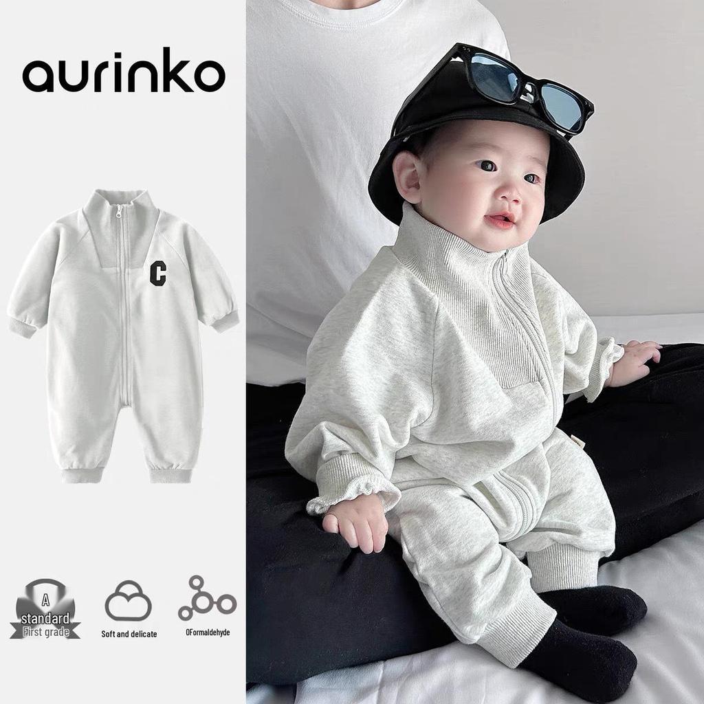 Korean Style Baby Hoodie Jumpsuit - Super Cute Spring/Autumn Romper for Infants and Toddlers