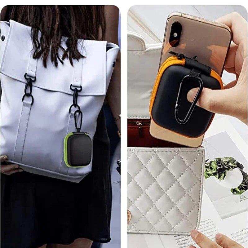 1ks Mini přenosná taška na sluchátka Peněženka na mince Sluchátka Pouzdro na USB kabel Pouzdro na přenášení Taška Taška na sluchátka Čtvercová úložná krabička