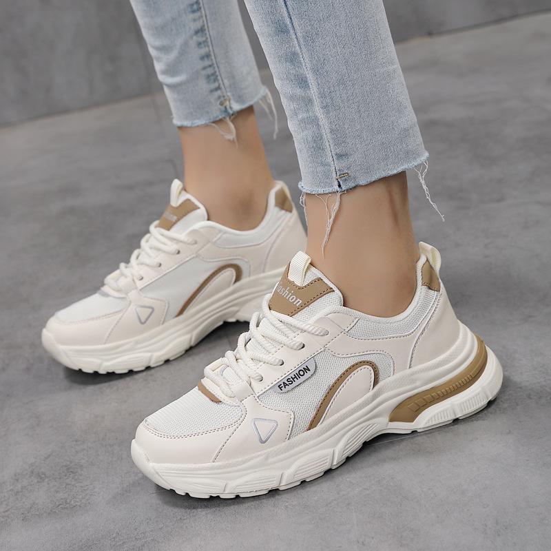 

Women s Black Mesh Breathable Non-Slip Thick-Soled Casual Sneakers for Travel 42