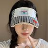 Checkered Printed Black Summer Sun Hat Outdoor Sunshade Breathable Cap Duckbill