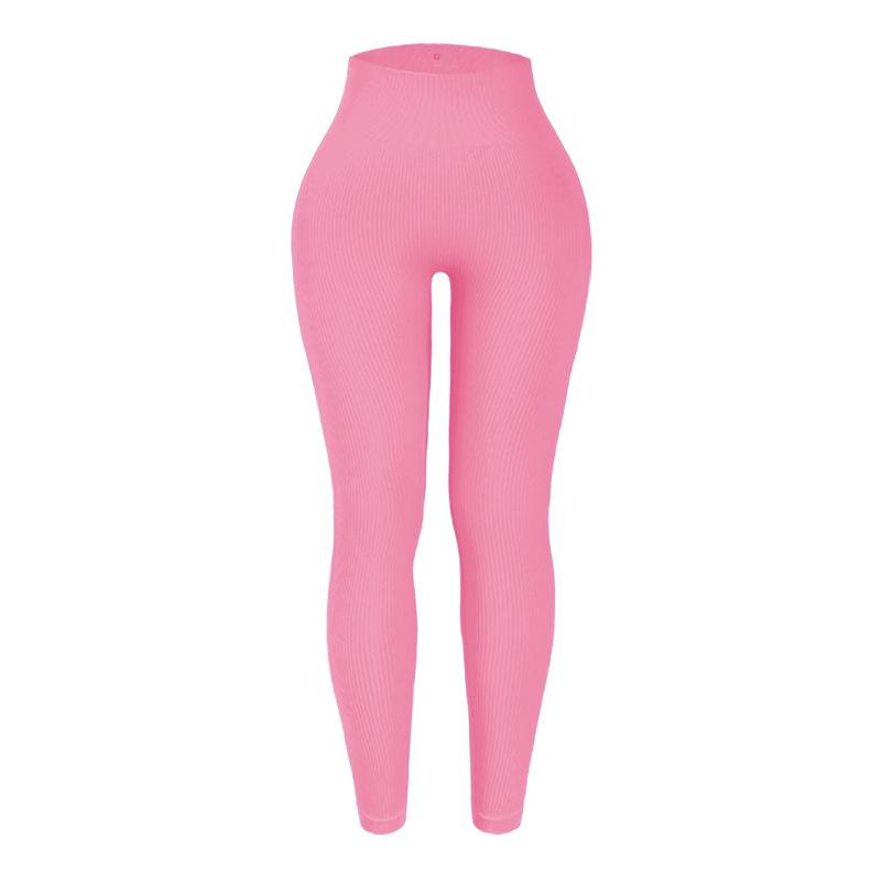 Threaded Peach Hip High Waist Quick Drying Seamless Breathable Abdominal Compression Tight Fit Fitness Pants Yoga Pants For Women