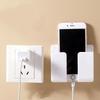 Punch Free Self Pasting Phone Storage Box Self-dhesive TV Remote Control Organizer Rack Wall-mounted Phone Plug Charging Holder