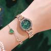 Retro Small Dial Niche Women'S Watch Small Green Watch Waterproof Leather Strap Watch Women