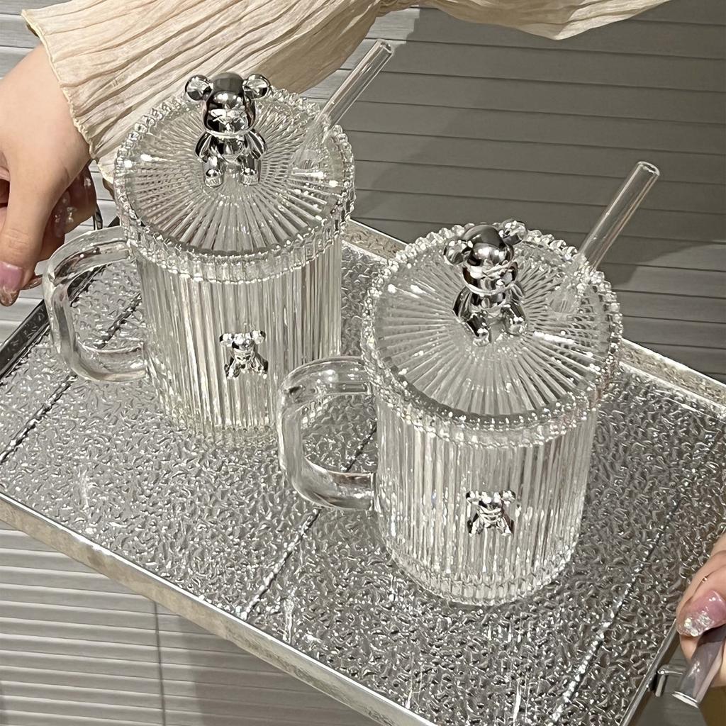 Склянка-ведмедик, чашка-поїльник з кришкою, побутова склянка для пиття