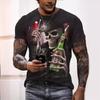 Men's 3D Printed T-Shirt Short Sleeve O-Neck Pullover Casual Top