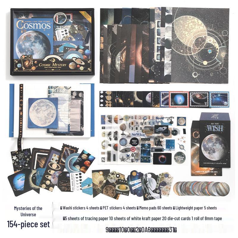 Yihe Retro Journal Gift Set: High-Value Stickers, Memo Pads, and DIY Literary Journal Book.