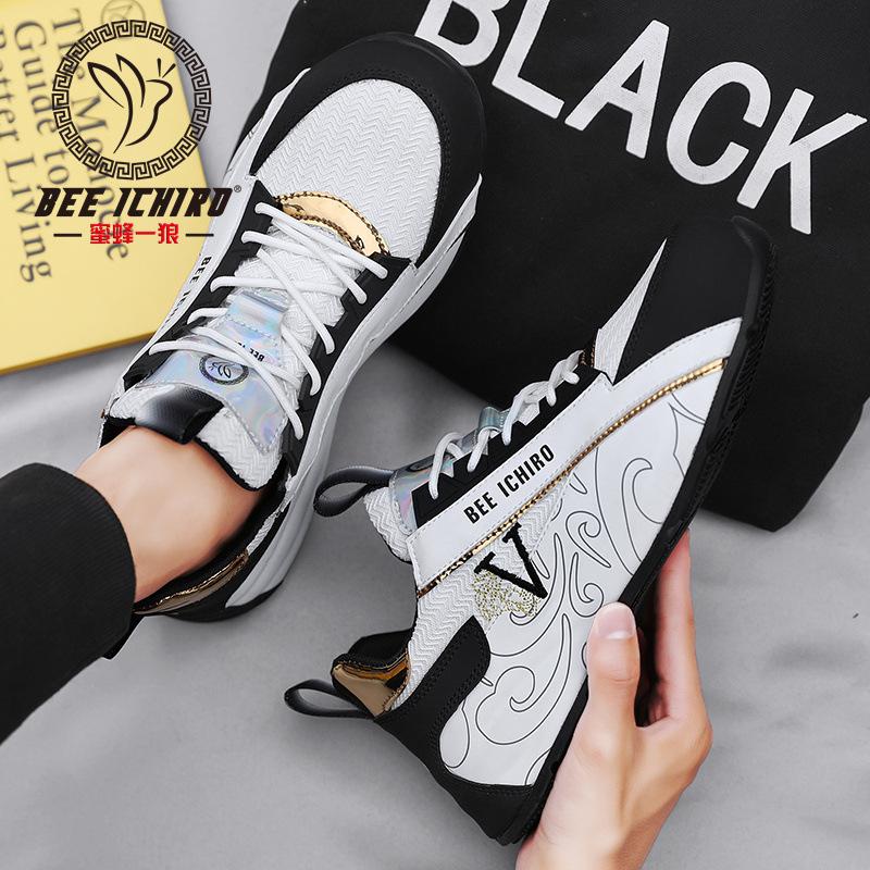 Men's shoes new sports shoes summer breathable tide brand high-end heightening sole shoes