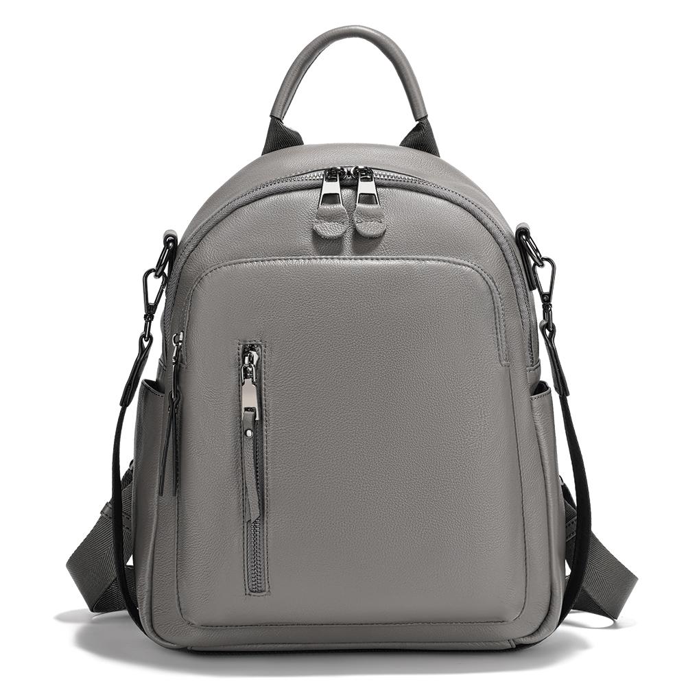 Zency 100% Genuine Leather Backpack For Women Large Capacity Travel Rucksack