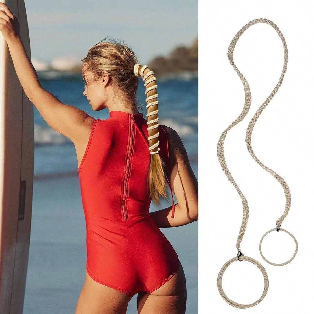 

1 шт. Эластичная спортивная резинка для хвоста, коса-якорь, жареное тесто, витой шнур для волос, спортивная повязка на голову, ветрозащитная и подходящая для занятий спортом на открытом воздухе