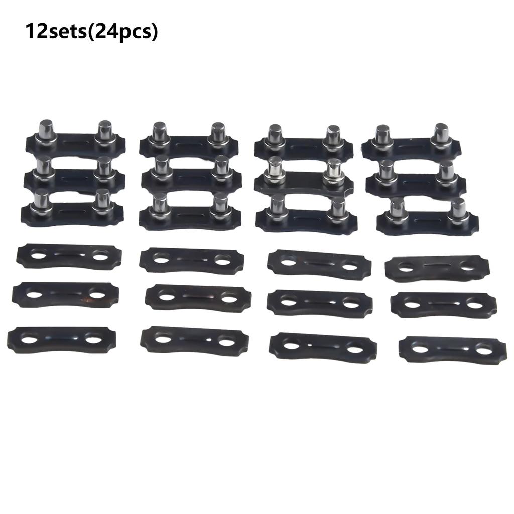 Professional Chainsaw Chain Repair Kits 12 Sets 3/8 LP 050 Inch Links Tie Straps for Efficient Chainsaw Maintenance