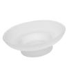Glass Soap Dish Transparent Round Suitable for Bathroom Kitchen Sink Clear Soap Bar Holder Nonslip Base Easy to Clean