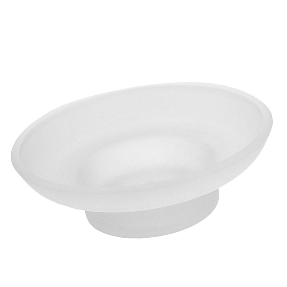 Glass Soap Dish Transparent Round Suitable for Bathroom Kitchen Sink Clear Soap Bar Holder Nonslip Base Easy to Clean