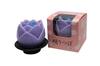 Tokai Seiro Lotus-Shaped Candle Lighting Vase with Fixture, Purple, 142-01VI