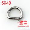 3.8mm Thick D-Ring Buckle Hardware for Bag Straps and Side Hooks