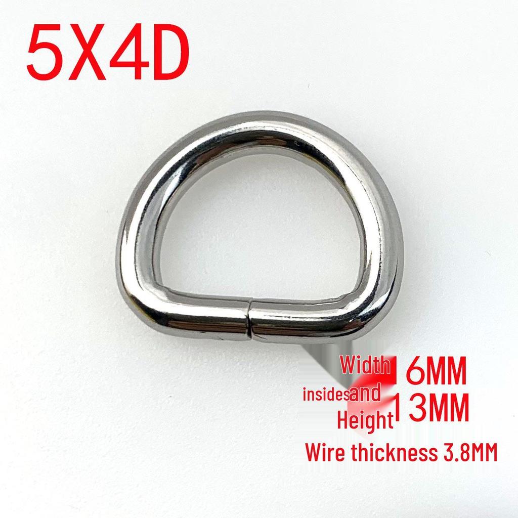 3.8mm Thick D-Ring Buckle Hardware for Bag Straps and Side Hooks
