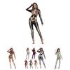 Versatile Women Halloween Scary Skull Skeleton Jumpsuit For Cosplay