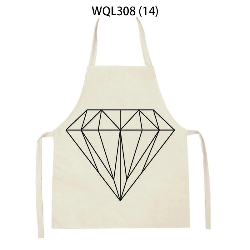 Tropical Plant Aprons for Women Men Sleeveless Kitchen Apron Letters Animal Pattern Pinafore Home Cooking Baking Cleaning Tools