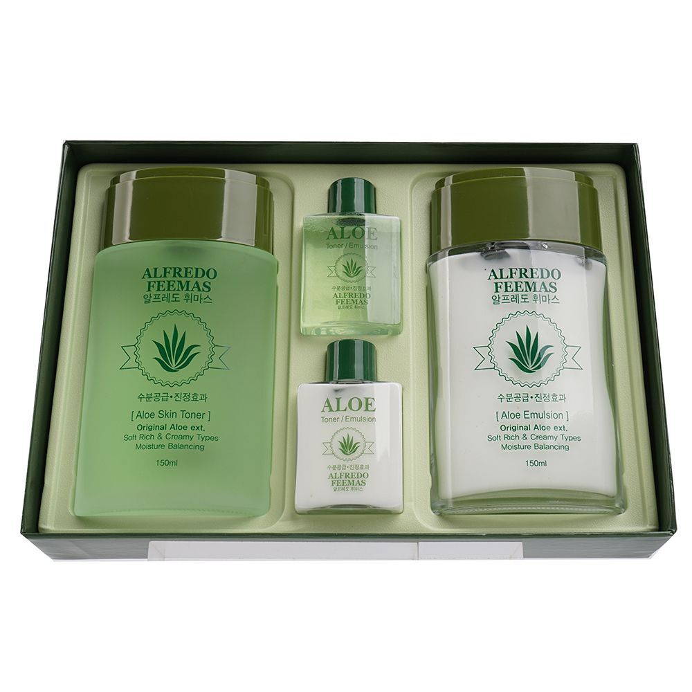 RFVWQMNG Homme Refreshing Type Aloe Men s Skincare 2-piece Set