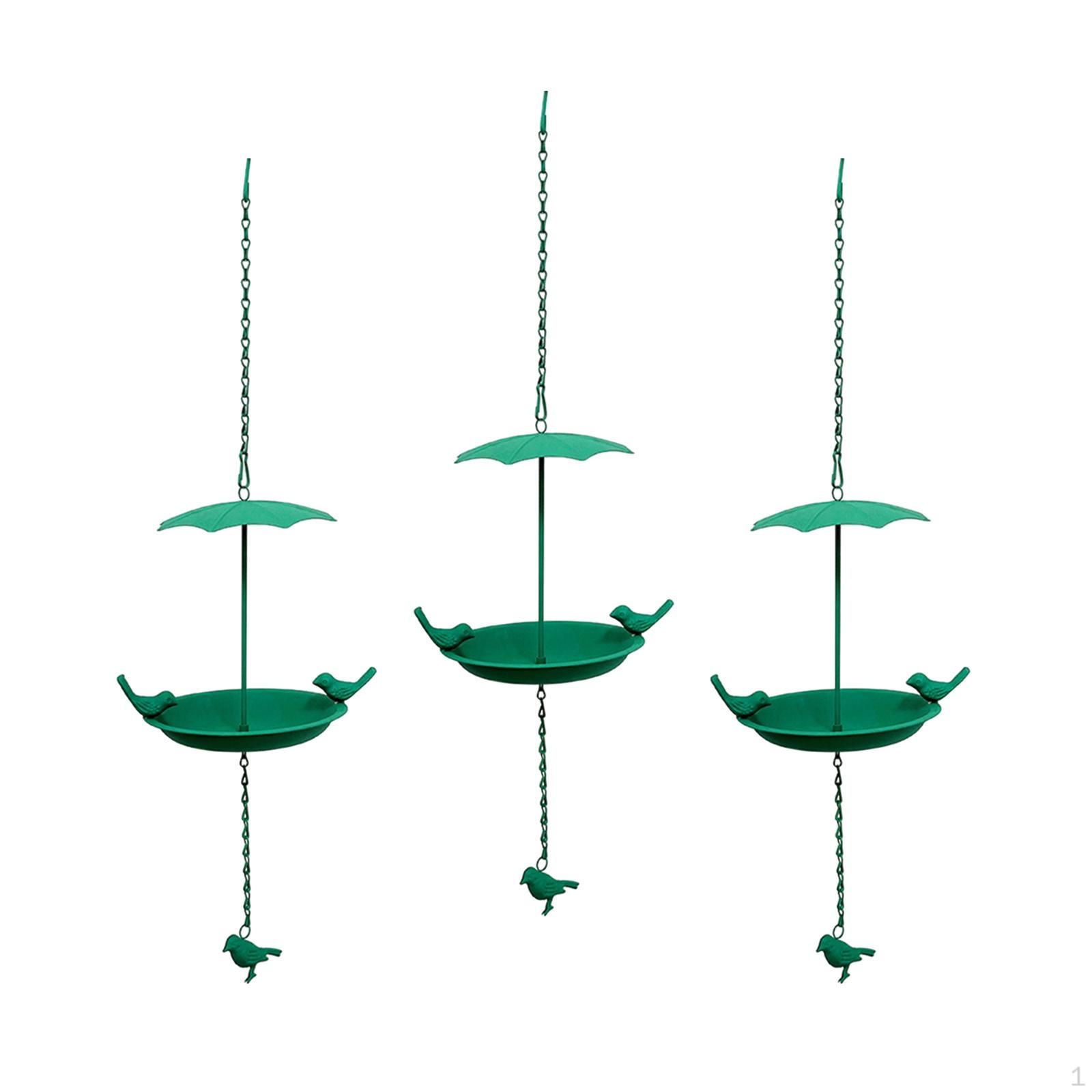 

3 шт. наружные подвесные кормушки для птиц поднос для еды кормушка для колибри железный садовый декор для зелёный