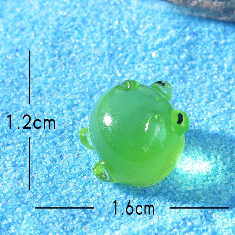 Micro-landscape Chubby Baby Frog Transparent Glow-in-the-dark Garden Decoration Accessory Mini Figurine
