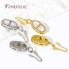 Pearl Necklace Connection Clasps 18K Gold Plated Zircon Shells Oval Hook Clasp Handmade DIY Jewelry Making Accessories