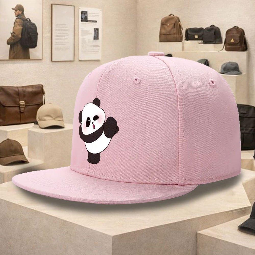 

Милая Машущая Панда Бейсболка Полиэстер Плоский Козырек Хип-Хоп Snapback Кепка для Взрослых Уличный Стиль One Size