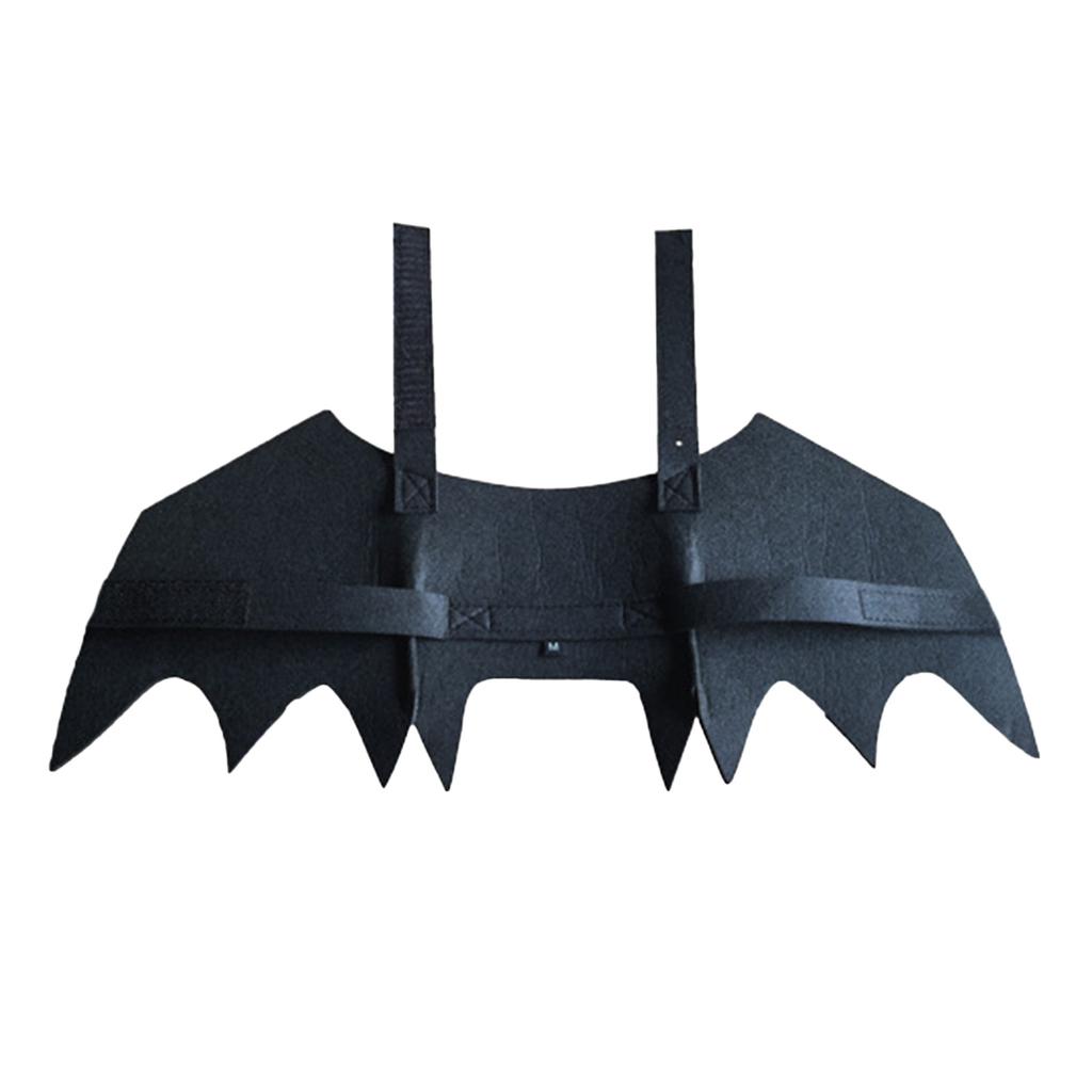 Zeriluna Pet Halloween Bat Wings Costume for Cats and Dogs Adjustable Size Black less