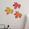3Pcs Metal Maple Leaf Pendants With Hook Wall Hanging Ornament Creative Home Decoration 25-26s