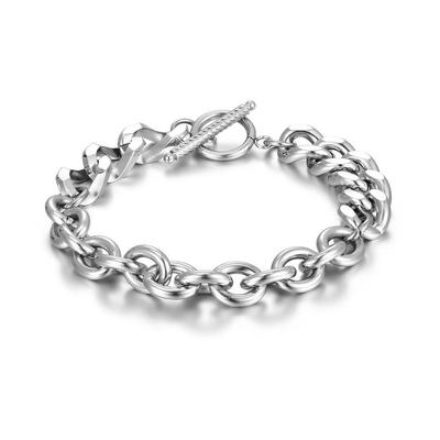 IMI Koreaanse Stijl Dikke Ketting Armband - Hip Hop Roestvrij Staal Sieraden YL623