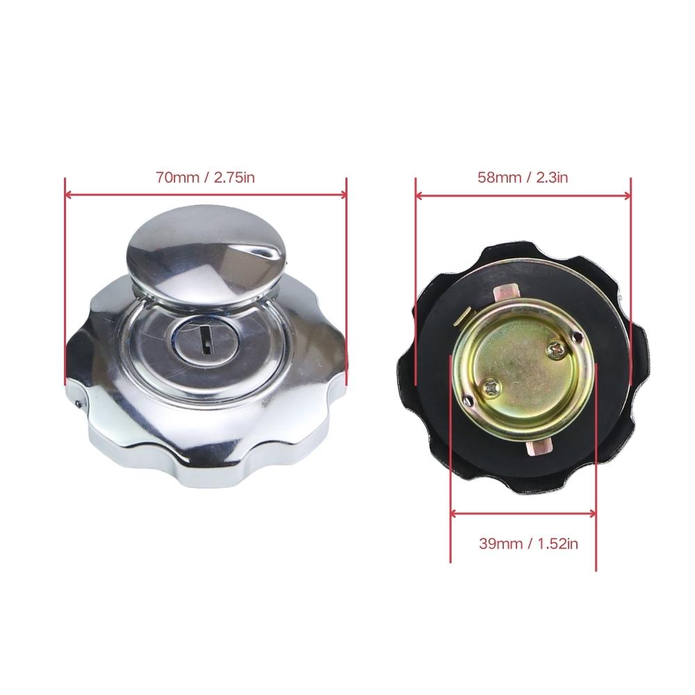 Motorcycle Parts Universal Motorcycle Locking Fuel Cap ATV Gas Fuel Tank Cap Cover Oil-Tank Covers 19010707