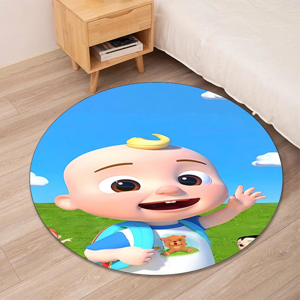CoComelon Printed Round Rug Carpet Chair Rug Area Rug Entryway Doormats,for Office Chair Living Room Bedroom Kitchen Room.