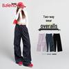 Baleno Women's Loose Wide-Leg Cargo Pants