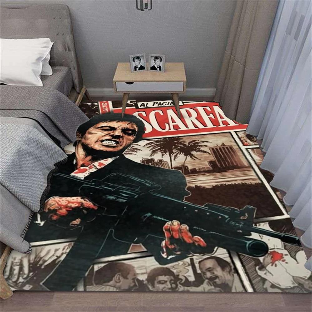 ELedvb Scarface Tony Printed Carpet for Home Living Room Decor Bedroom Sofa Floor Decorative Rugs Washable Area Mat Large Size