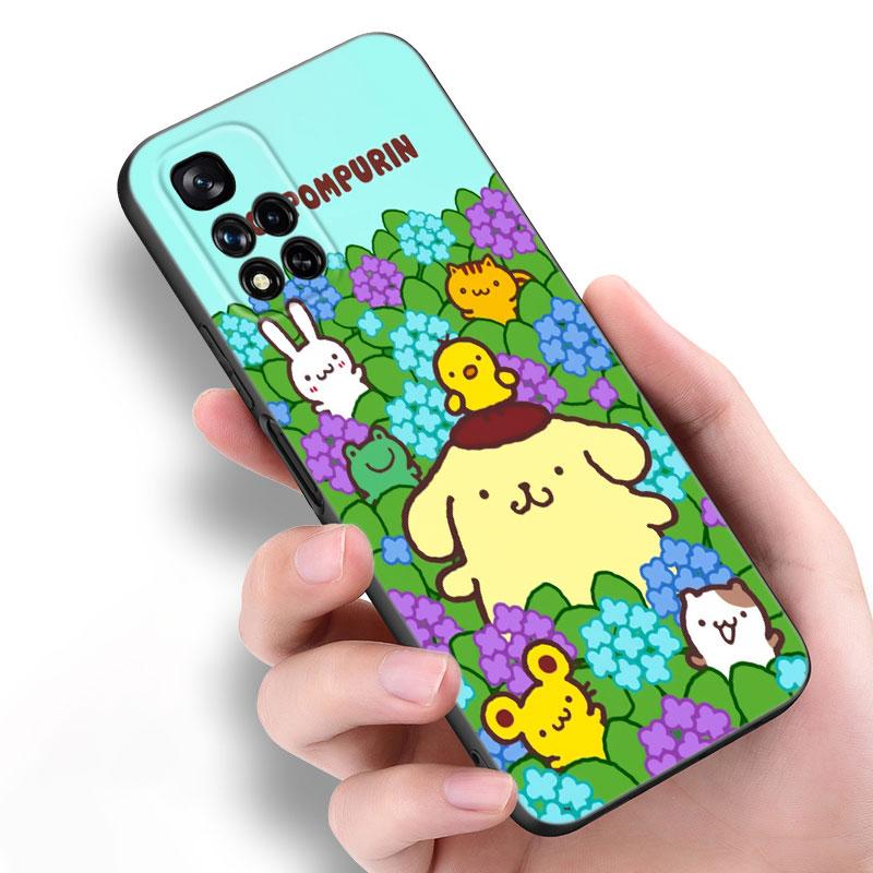 

Черный силиконовый чехол для телефона Kitty Pompompurin для Xiaomi POCO X3 X4 NFC F4 GT F5 F6 M3 M4 M6 X5 X6 Pro 5G M5 C55 C65 POCO X5 5G