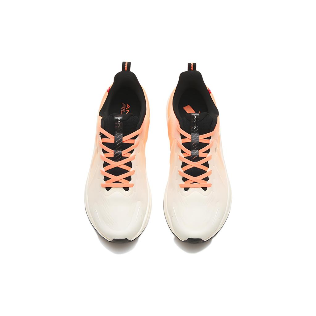 Anta Rocket 4.0 Advanced Training Series Breathable Low-Top Running Shoes Women Running Shoes White Orange Black 122245530-1