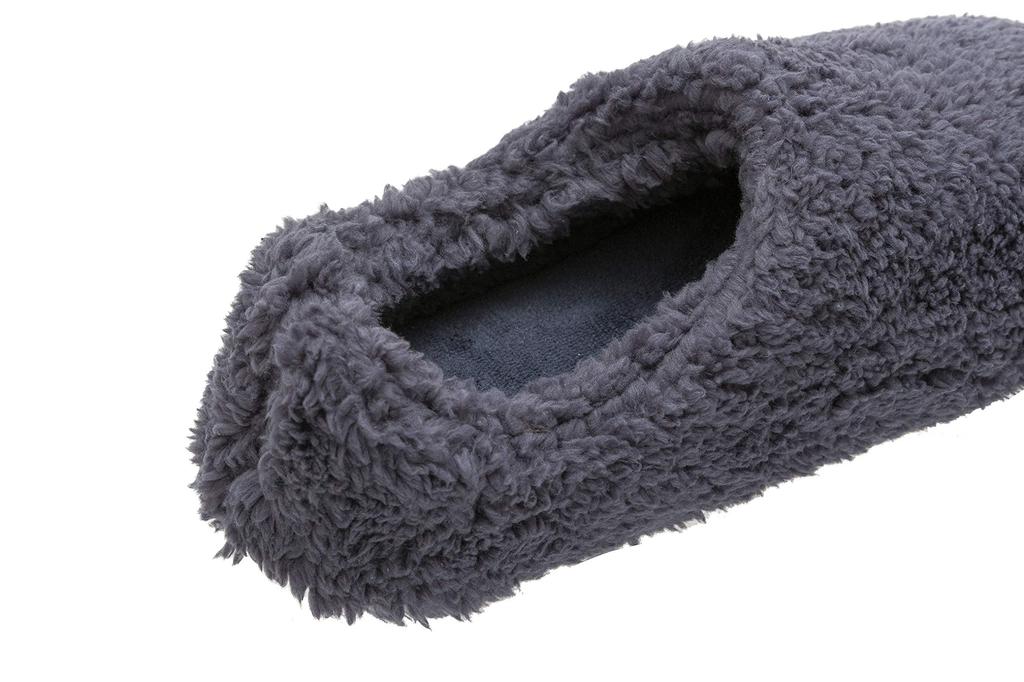 Mianshe Warm Room Slippers with XXL Heels, Unisex, Fluffy, Lightweight, Washable, Blue,