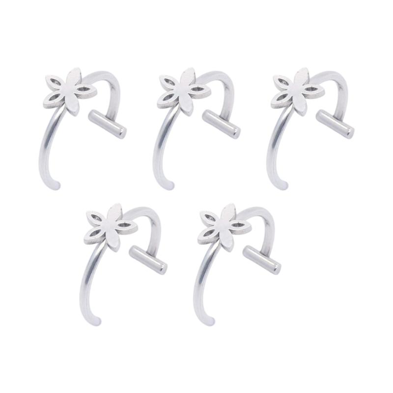 Fashionable Clip On Lip Jewelry Comfortable Wear Stainless Steel Imitation Lip Rings for Special Occasion Outfit