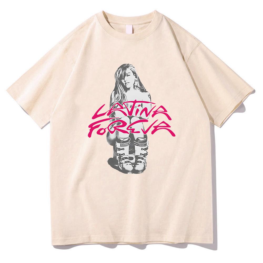 Karol G LATINA FOREVA Ski Tees Women Short Sleeve T-shirt Karol G Merch Music T-shirts Summer Cotton High Quality Tshirts