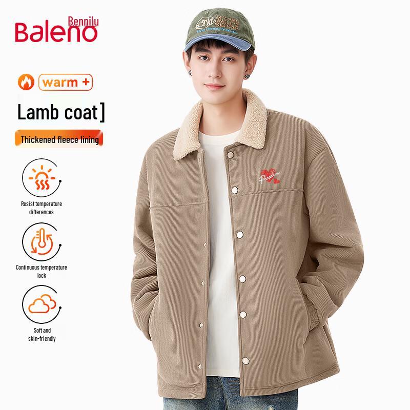 Baleno Men's Heavyweight Fleece-Lined Corduroy Jacket