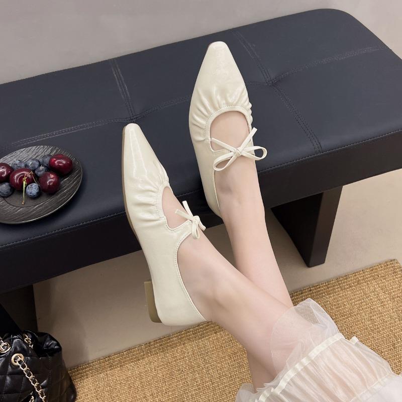 Fashion Cold and loose! Silver Square Toe Lace-Up Half Slippers Women's Spring Wear Low Heel Flats