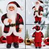 Festival Santa Statue 12" Colorful Checkered Standing Santa Figurine Dolls Christmas Desktop Decoratove Ornament Gift