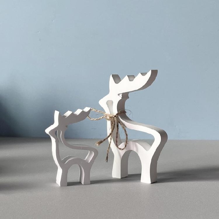 Christmas Deer Silicone Mould Easy Demolding Multipurpose Silicone Mould For Handmade Candle Soap Holiday Decoration