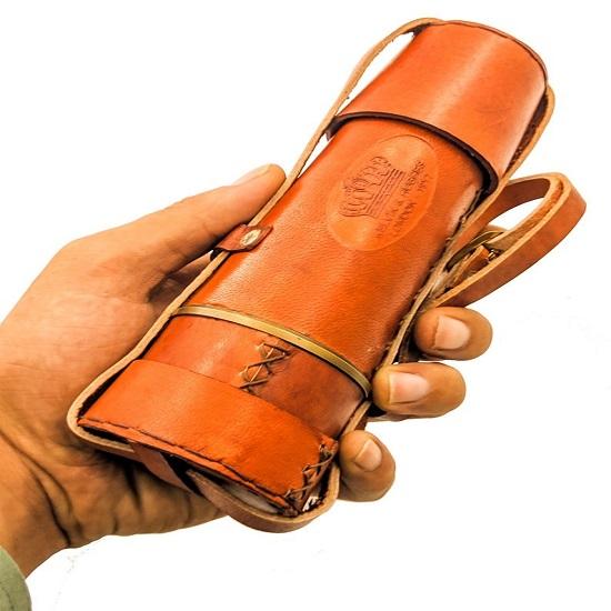 40.64 Cm Brass Nautical Marine Telescope Spyglass with Leather Carry Case Birthday Gift, Anniversary Gift, Christmas Gift